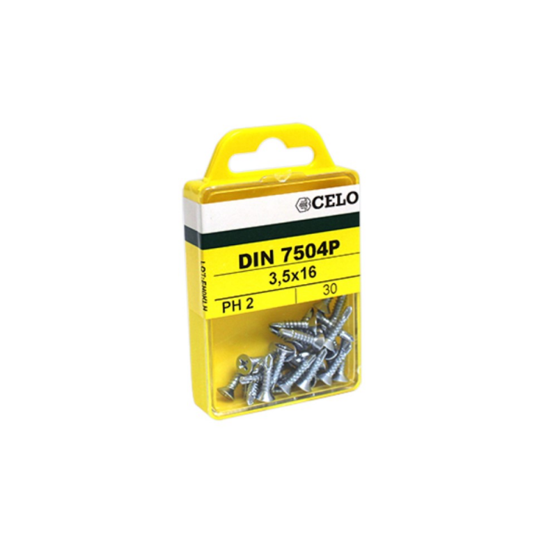Blister tornillo punta broca DIN 7504P