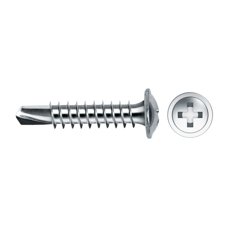 Tornillo punta broca cabeza ancha 75HA