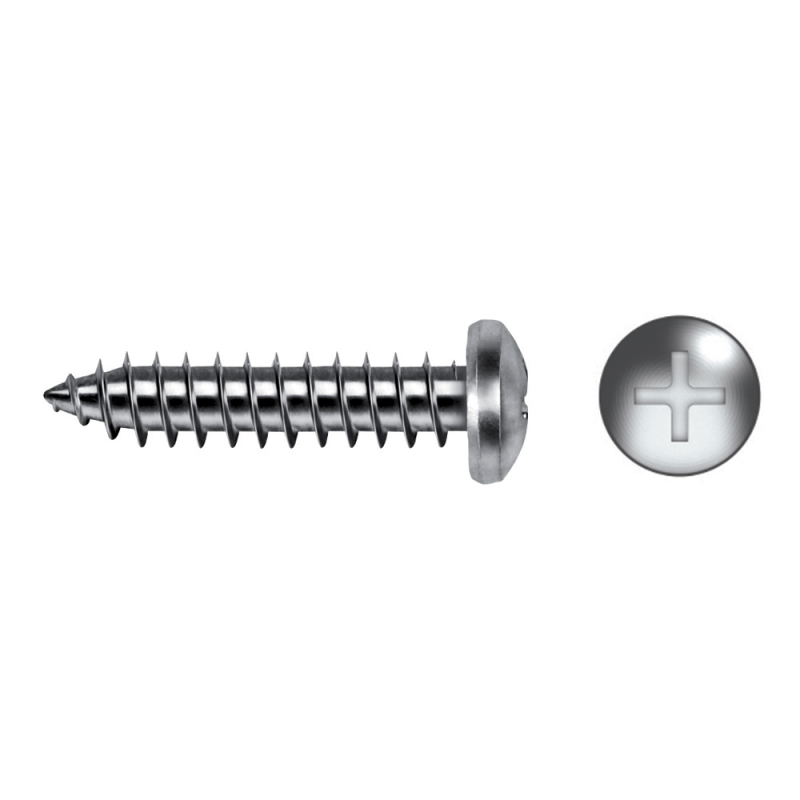 Tornillo rosca chapa DIN 7981 con cabeza alomada e impronta PH