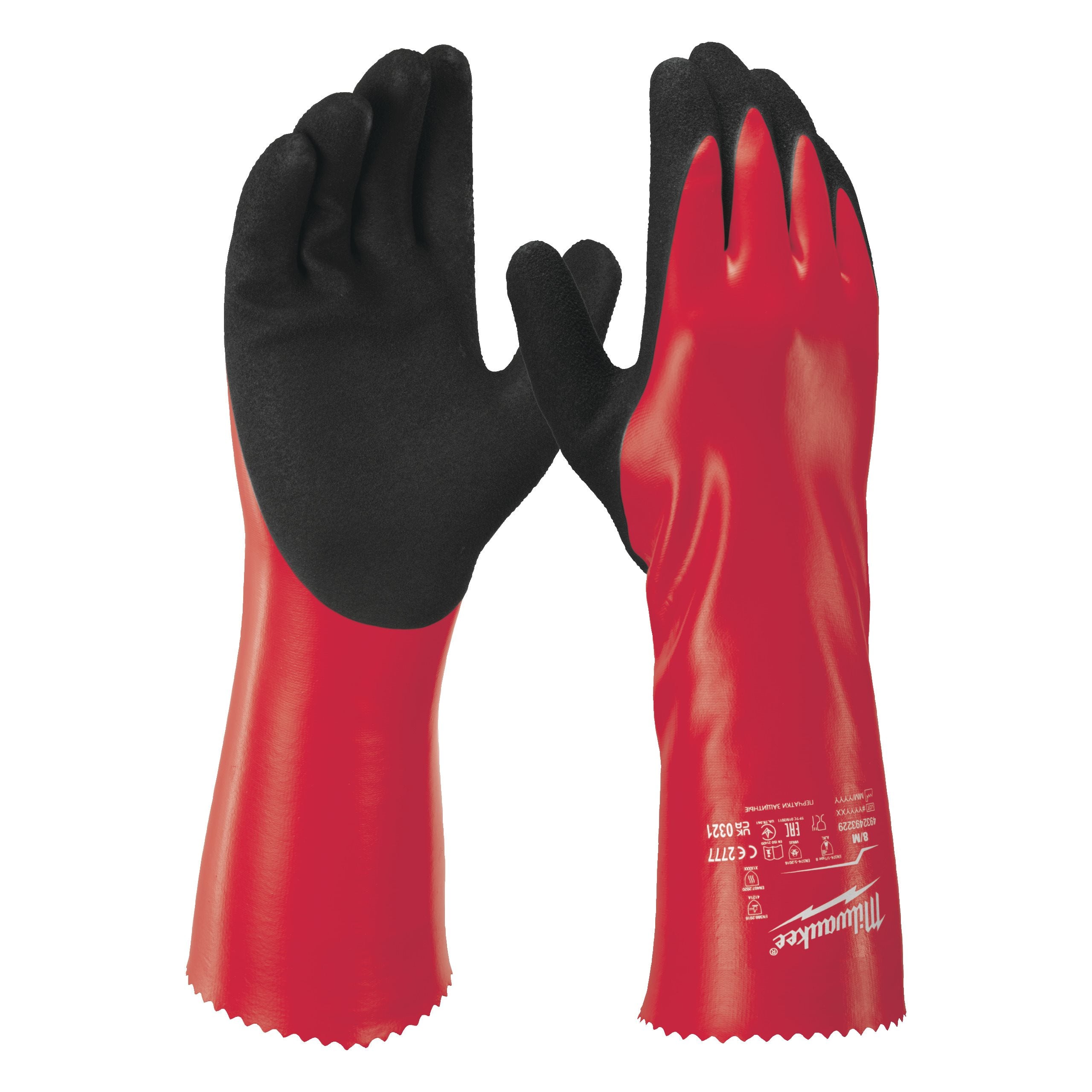 Guantes de protección química con revestimiento de nitrilo
